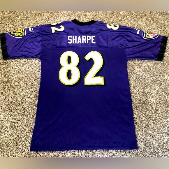 Reebok Other - Early 2000s Shannon Sharpe Puma NFL Baltimore Ravens Home Purple Jersey Sz XL